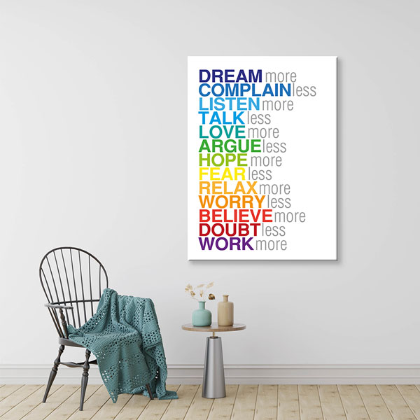 Motivasyon More or Less Kanvas Tablo – 7554