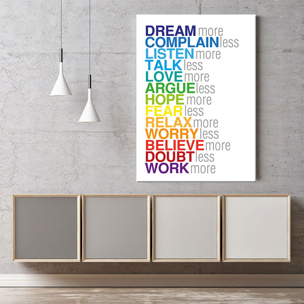 Motivasyon More or Less Kanvas Tablo – 7554