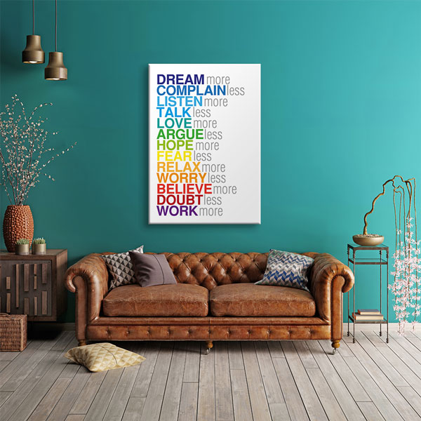 Motivasyon More or Less Kanvas Tablo – 7554