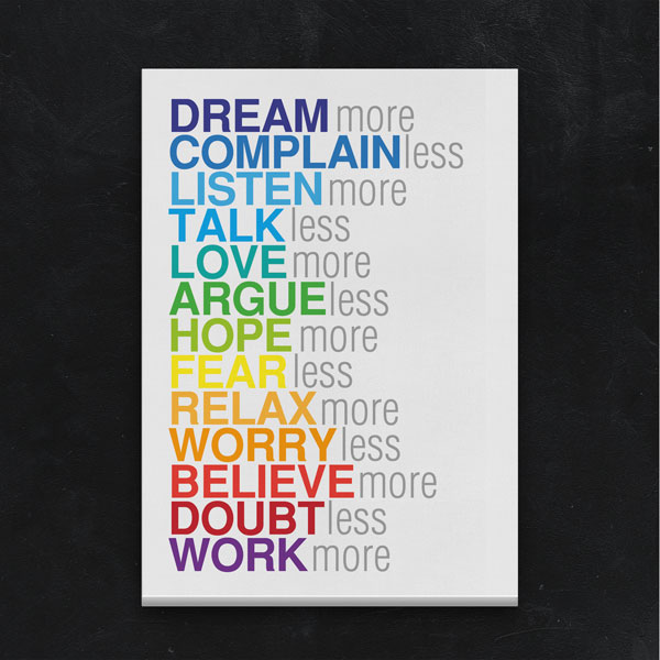 Motivasyon More or Less Kanvas Tablo – 7554