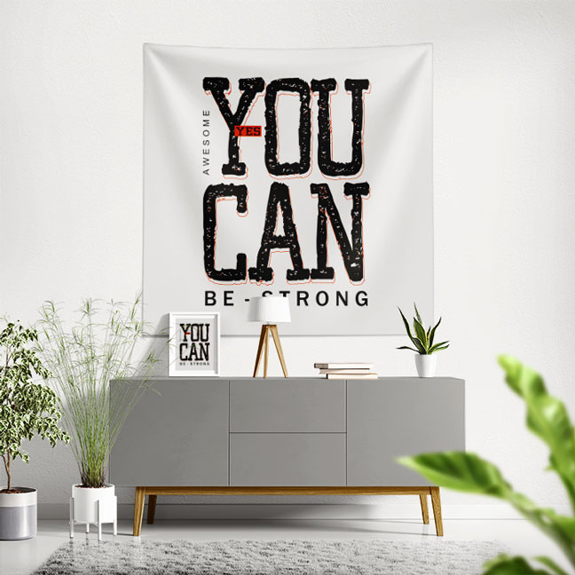 Motivasyon Duvar Örtüsü - You Can Be Strong 7607