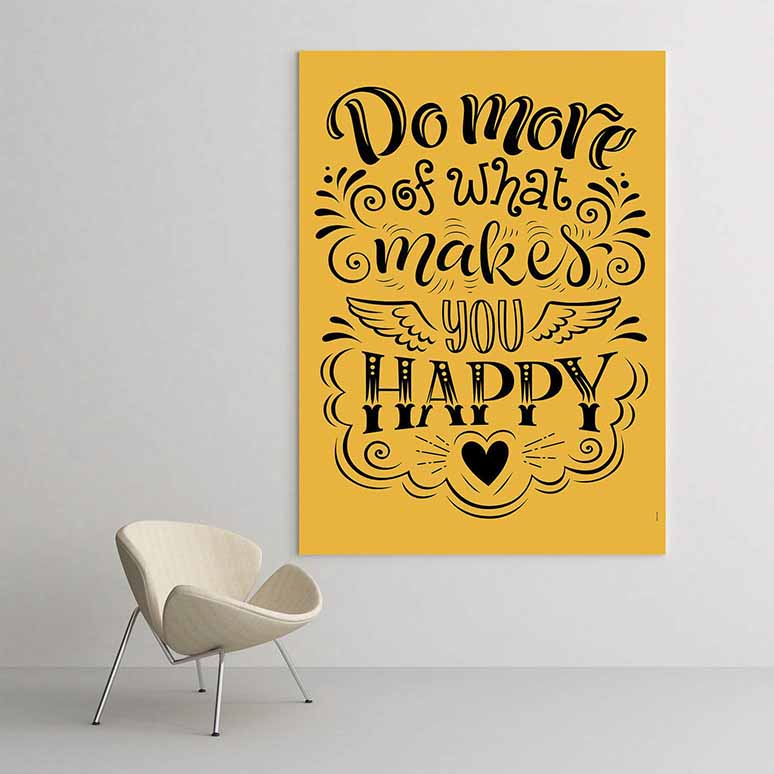 Seni Mutlu Edeni Daha Çok Yap Kaligrafi Duvar Kanvası – 3329