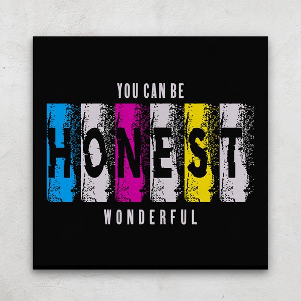 inspirational-wall-posters-7473-00 Motivasyon Honest Kanvas Tablo – 7473