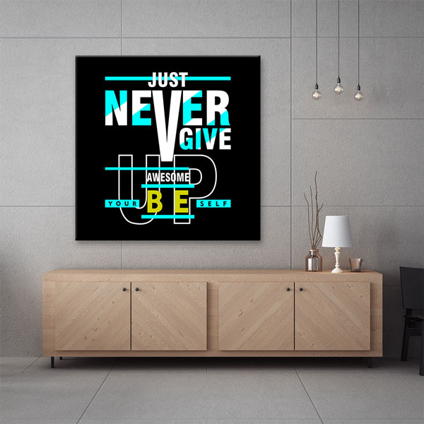 Motivasyon Never Give Up Kanvas Tablo – 7477