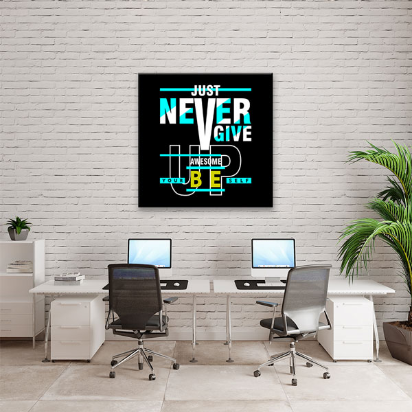 Motivasyon Never Give Up Kanvas Tablo – 7477