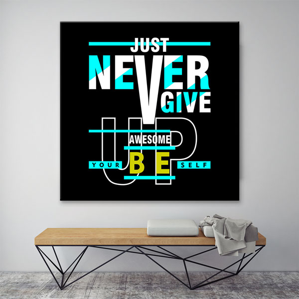 Motivasyon Never Give Up Kanvas Tablo – 7477