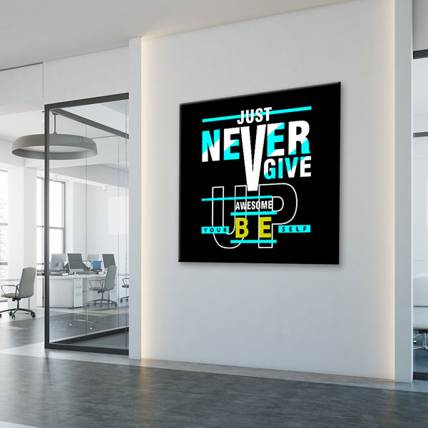 Motivasyon Never Give Up Kanvas Tablo – 7477