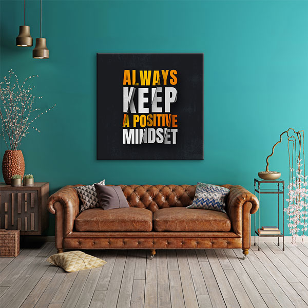 Motivasyon Positive Mindset Kanvas Tablo – 7478