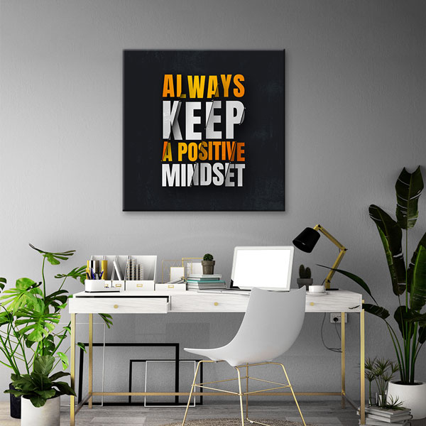 Motivasyon Positive Mindset Kanvas Tablo – 7478