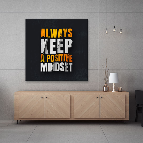 Motivasyon Positive Mindset Kanvas Tablo – 7478