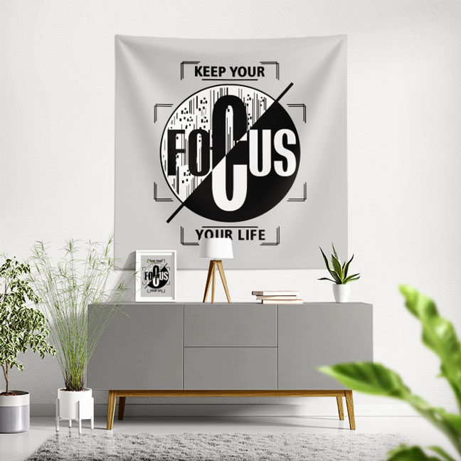 Motivasyon Duvar Örtüsü - Keep Your Focus 7603