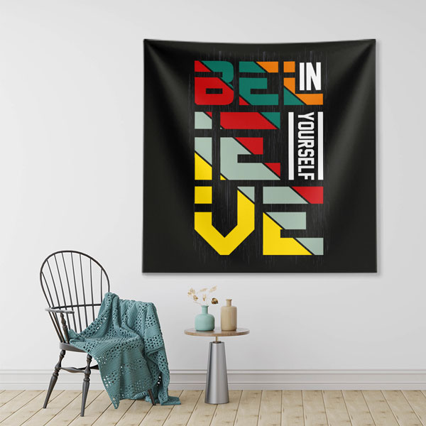 Motivasyon Duvar Örtüsü - Believe in Yourself 7605
