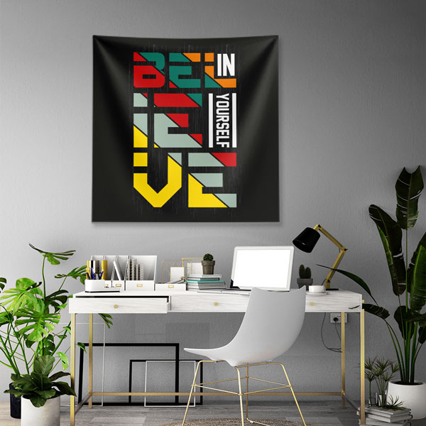 Motivasyon Duvar Örtüsü - Believe in Yourself 7605
