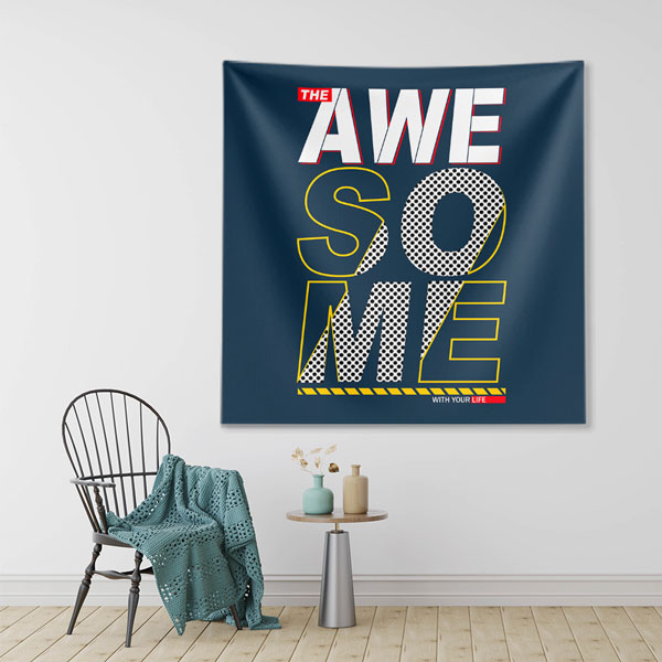 inspirational-wall-tapestry-7609-01 Motivasyon Duvar Örtüsü - Awesome 7609
