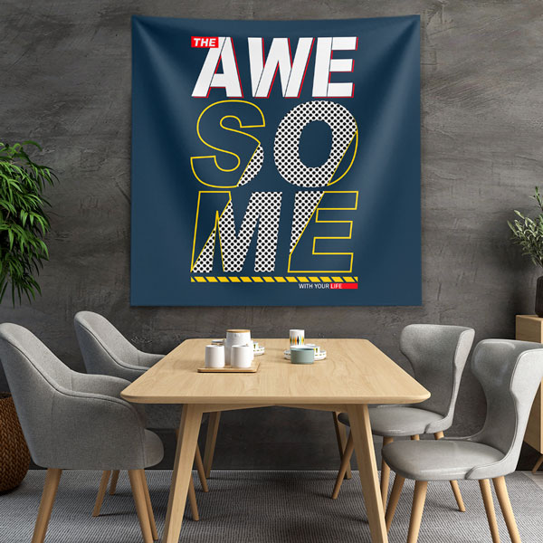 inspirational-wall-tapestry-7609-02 Motivasyon Duvar Örtüsü - Awesome 7609