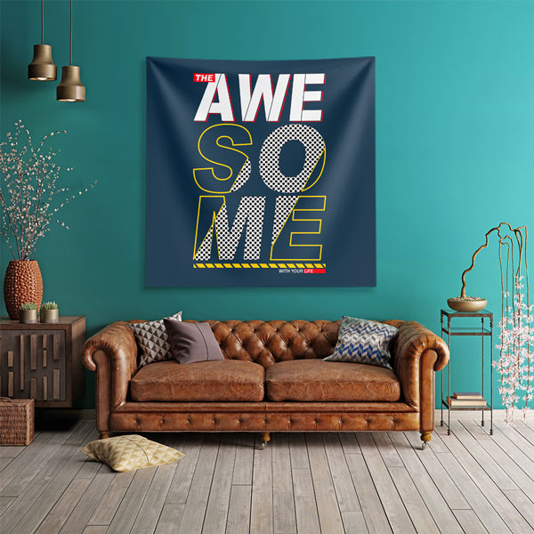 inspirational-wall-tapestry-7609-03 Motivasyon Duvar Örtüsü - Awesome 7609