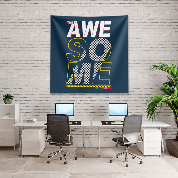 inspirational-wall-tapestry-7609-04 Motivasyon Duvar Örtüsü - Awesome 7609