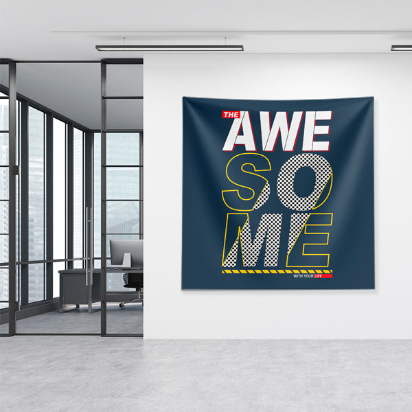 inspirational-wall-tapestry-7609-05 Motivasyon Duvar Örtüsü - Awesome 7609