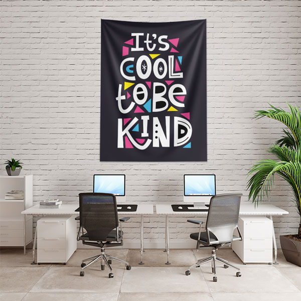 Motivasyon Duvar Örtüsü - It’s Cool to Be Kind 7625