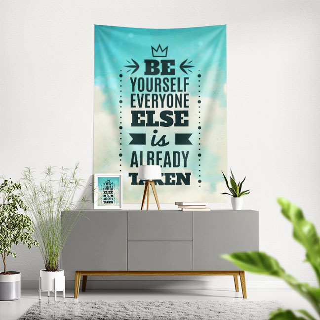 inspirational-wall-tapestry-7631-00 Motivasyon Duvar Örtüsü - Be Yourself Everyone Else is Taken 7631