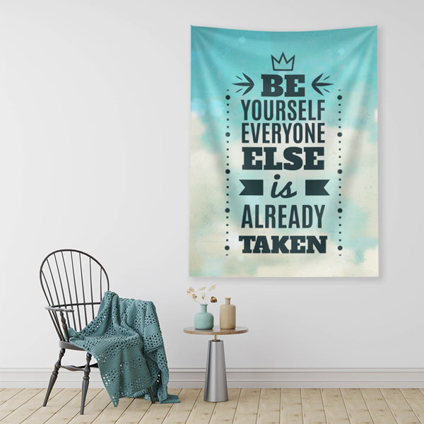 inspirational-wall-tapestry-7631-01 Motivasyon Duvar Örtüsü - Be Yourself Everyone Else is Taken 7631