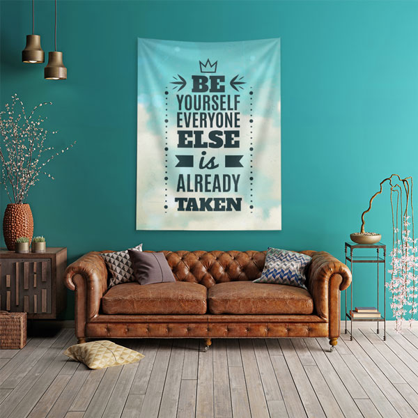 inspirational-wall-tapestry-7631-02 Motivasyon Duvar Örtüsü - Be Yourself Everyone Else is Taken 7631