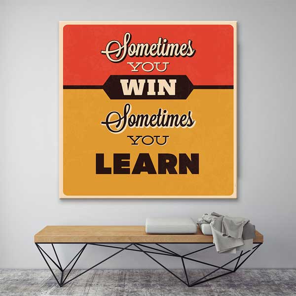 Bazen Kazanırsın Bazen Öğrenirsin Duvar Tablosu – 3191