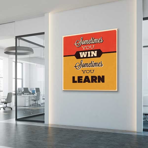 Bazen Kazanırsın Bazen Öğrenirsin Duvar Tablosu – 3191