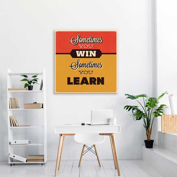 Bazen Kazanırsın Bazen Öğrenirsin Duvar Tablosu – 3191