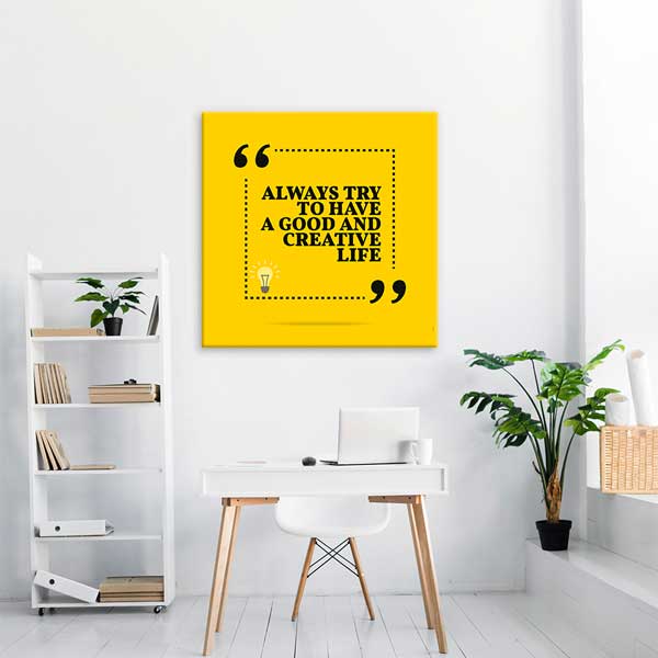 Yaratıcı Yaşam Motivasyon Duvar Kanvası – 3347