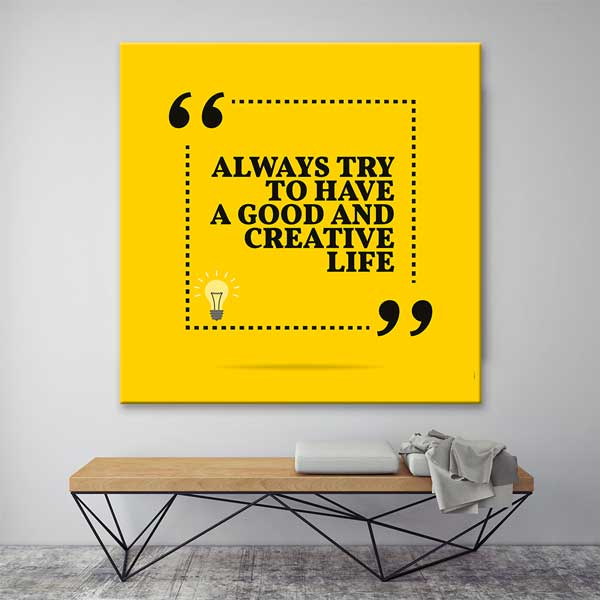 Yaratıcı Yaşam Motivasyon Duvar Kanvası – 3347