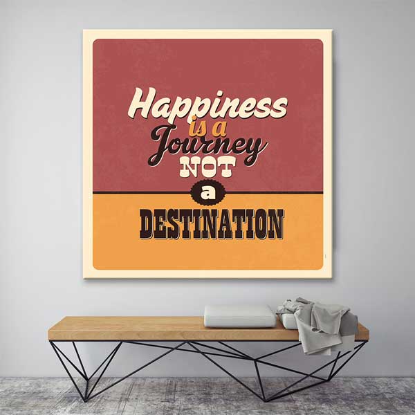 Mutluluk Bir Yolculuktur Hedef Değil Duvar Tablosu – 3194