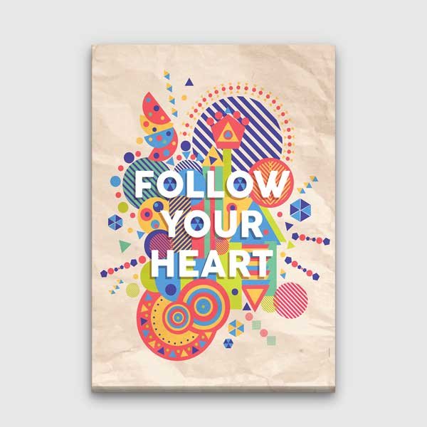 inspiring-wall-design-3303-00 Kalbinin Sesini Dinle Sanatsal Duvar Kanvası – 3303