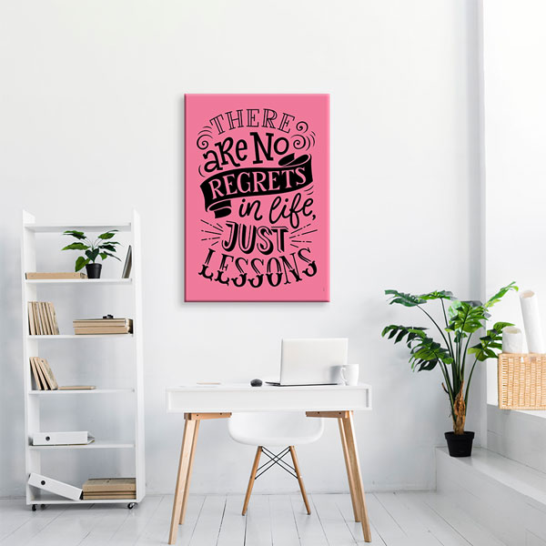 inspiring-wall-posters-3328-03 Hayatta Pişmanlık Yok, Sadece Dersler Var Motivasyon Kanvası – 3328