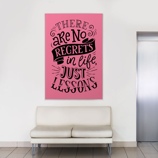 inspiring-wall-posters-3328-05 Hayatta Pişmanlık Yok, Sadece Dersler Var Motivasyon Kanvası – 3328