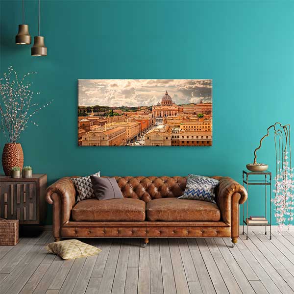 Roma Vatikan Şehir Manzarası Kanvas Tablo – 13748