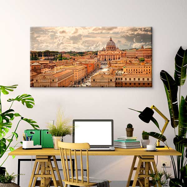 Roma Vatikan Şehir Manzarası Kanvas Tablo – 13748