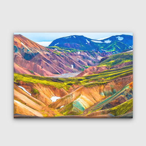 Renkli Dağ Manzarası Kanvas Tablo 13416