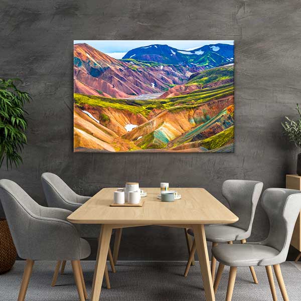 Renkli Dağ Manzarası Kanvas Tablo 13416