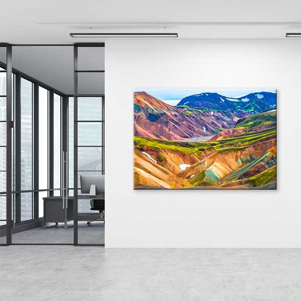 Renkli Dağ Manzarası Kanvas Tablo 13416