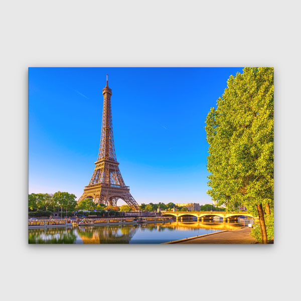 interior-wall-art-13442-00 Eyfel Kulesi & Paris Nehir Manzarası Kanvas Tablo 13442