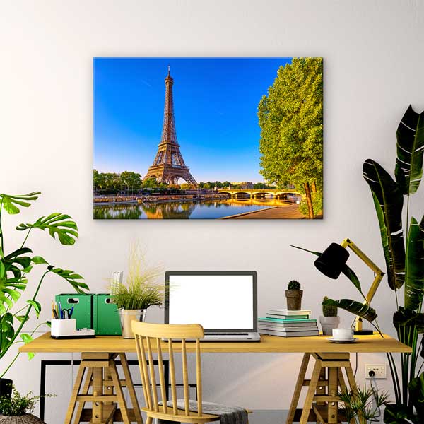 interior-wall-art-13442-02 Eyfel Kulesi & Paris Nehir Manzarası Kanvas Tablo 13442