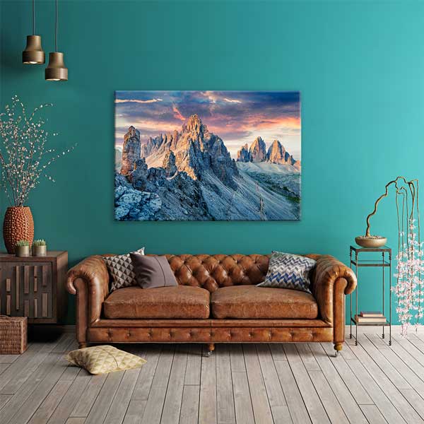 Dolomit Dağları Manzara Kanvas Tablo 13512