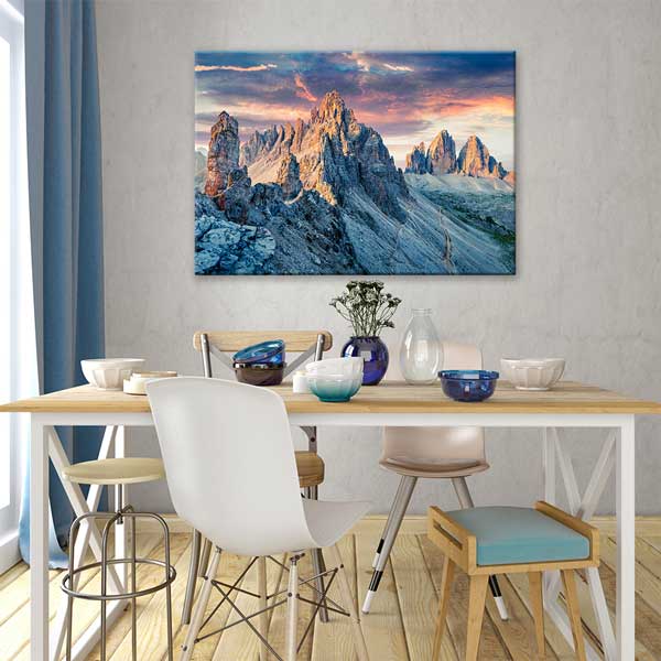 Dolomit Dağları Manzara Kanvas Tablo 13512