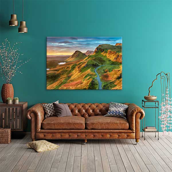 Yamaç Dağ Yolu Manzara Kanvas Tablo 13513