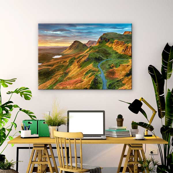 Yamaç Dağ Yolu Manzara Kanvas Tablo 13513