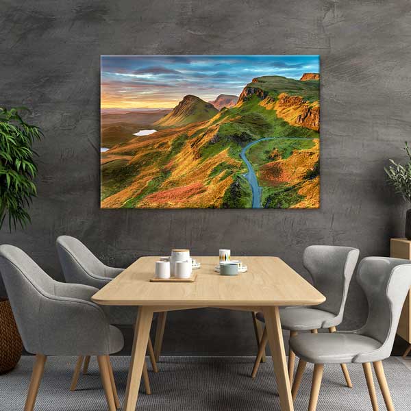 Yamaç Dağ Yolu Manzara Kanvas Tablo 13513