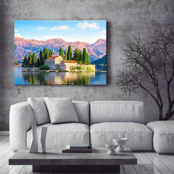 Akdeniz Ada Manzarası Kanvas Tablo 13517