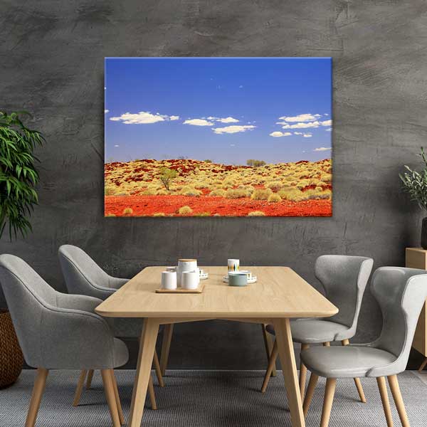 Kızıl Çöl ve Mavi Gökyüzü Fotoğraf Sanatı Kanvas Tablo 13550