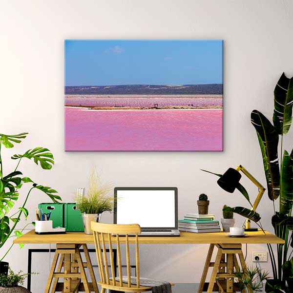 Pembe Göl Ufku Fotoğraf Sanatı Kanvas Tablo 13553